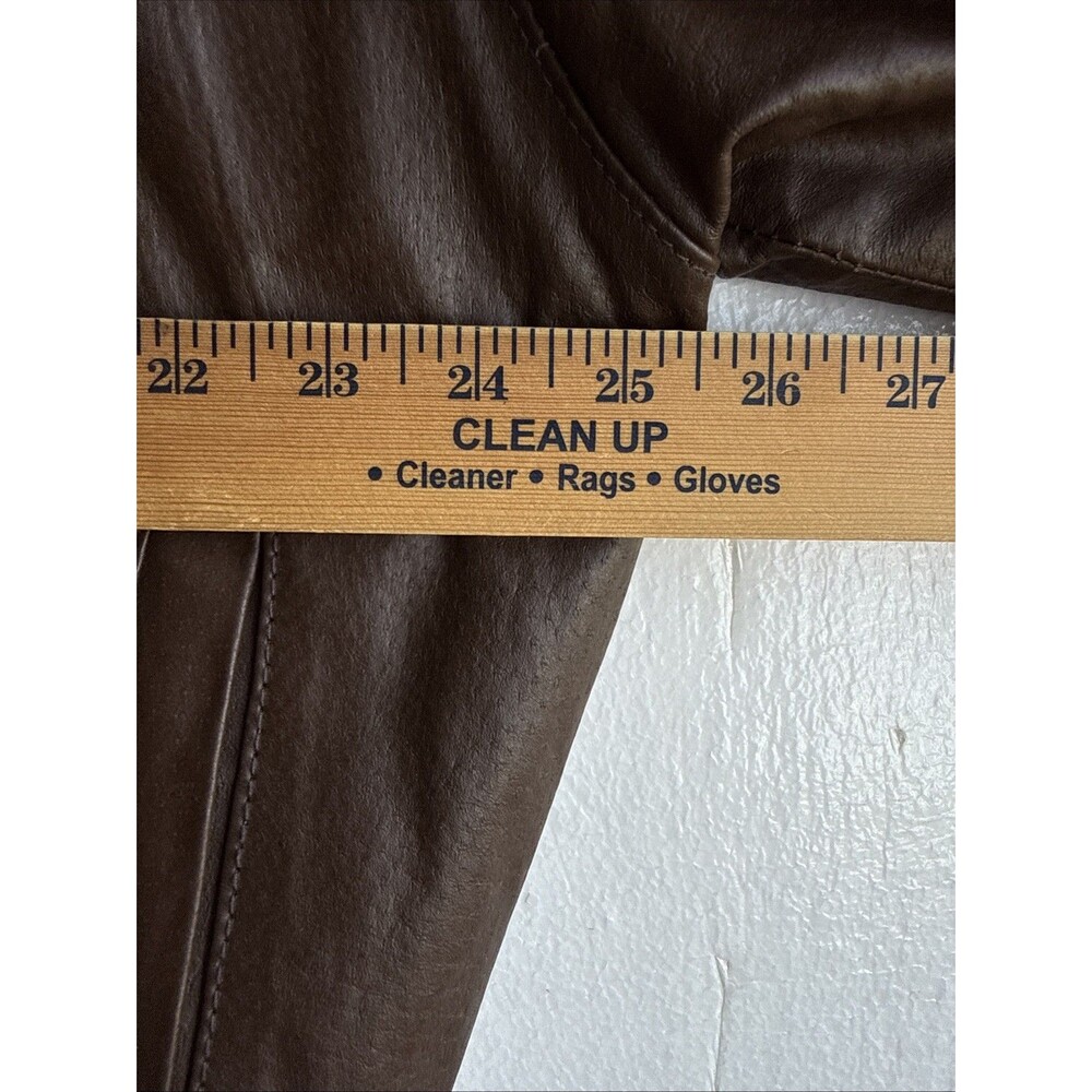 VTG 80s Marco Morani A-2 Brown Leather Bomber Jacket Map Lined Men's 2XL XXL - Picture 10 of 11